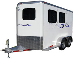 Bumper Pull Two Horse Slant Load with Dress