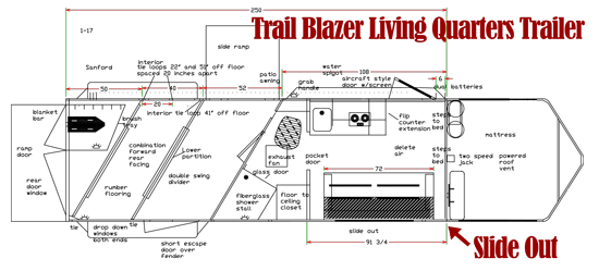 Double D Trailers living quarters horse trailer with slide-out