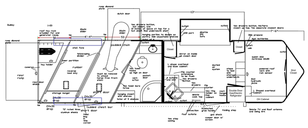 Double D Trailers living quarters horse trailer floorplan