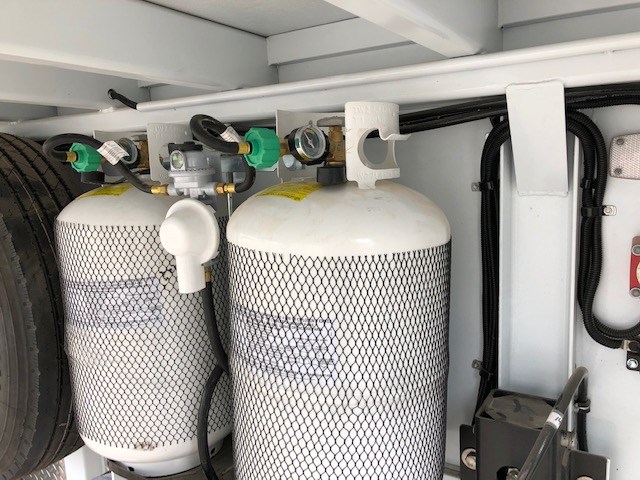 Horse trailer propane tanks