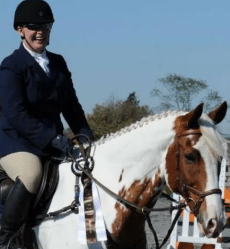 Double D Trailers Owner Chelsea and her horse Sherwin 