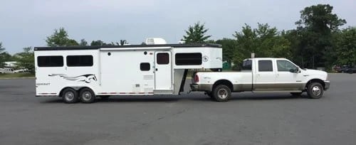 Gooseneck draft horse trailer from Double D Trailers