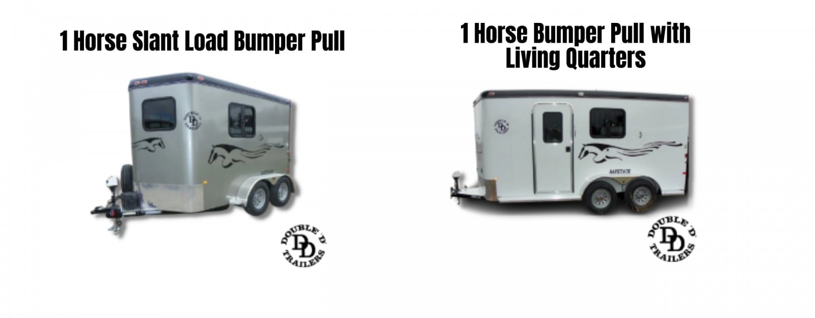 Double D Trailers 1 Horse Trailer Models