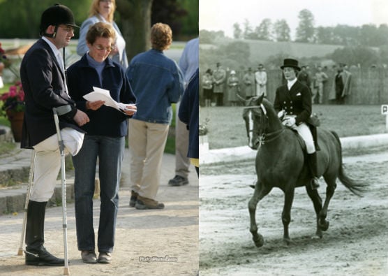 Jessica Ransehousen coaching (left) and competing in 1960 (right).