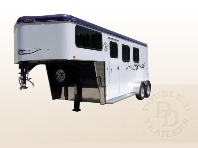 2 Horse Gooseneck Trailer from Double D Trailers.