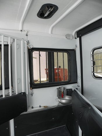 Interior stall area of a Double D Trailer