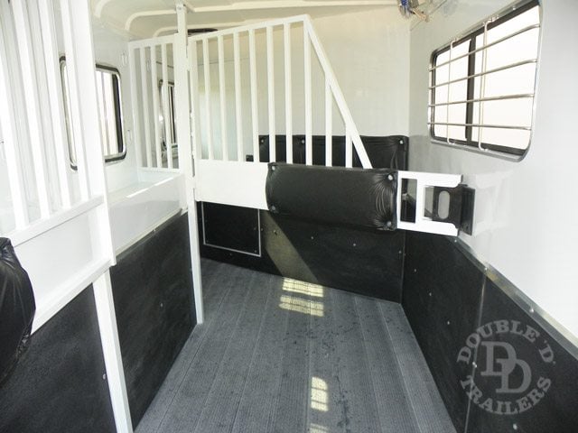 Double D Trailers bright and airy horse trailer interior