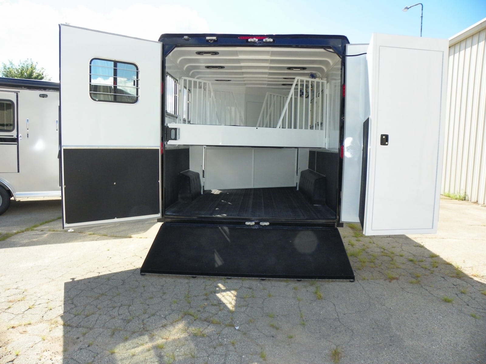 Bright horse trailer interior 
