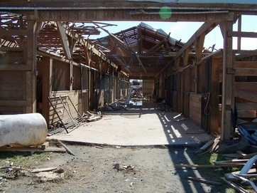 Horse barn after a tornado.