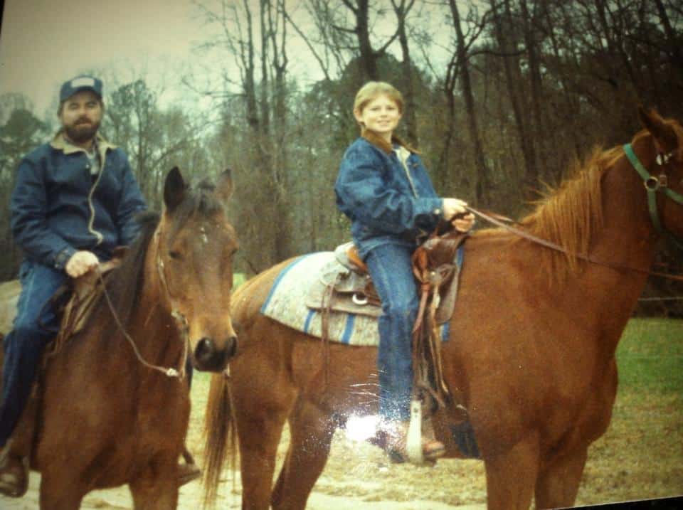 Two men on horses 