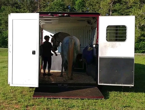 slant load horse trailer