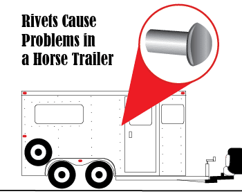 Rivets in horse trailers can be dangerous. 