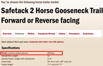 gooseneck horse trailer