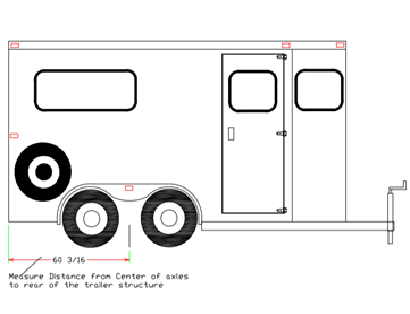 a bumper pull horse trailer drawing