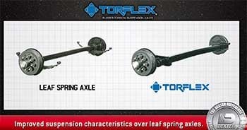 Dexter Toriflex trailer axles used on Double D Trailers.