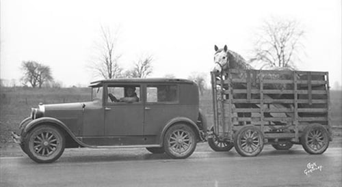 antique horse trailer