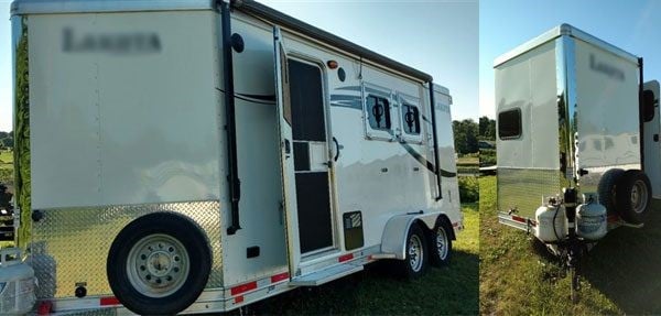 unsafe bumper pull horse trailer with  living quarters 