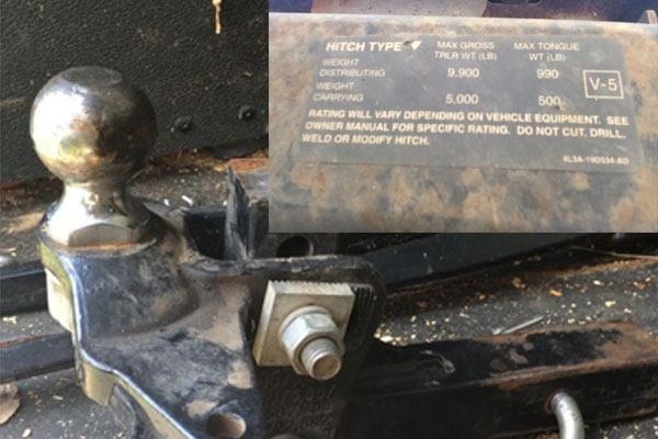 Specifications on a bumper pull trailer hitch