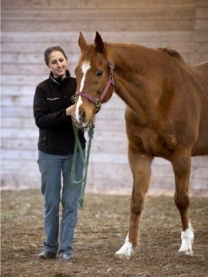Dr. Hannah Mueller with horse Yuki