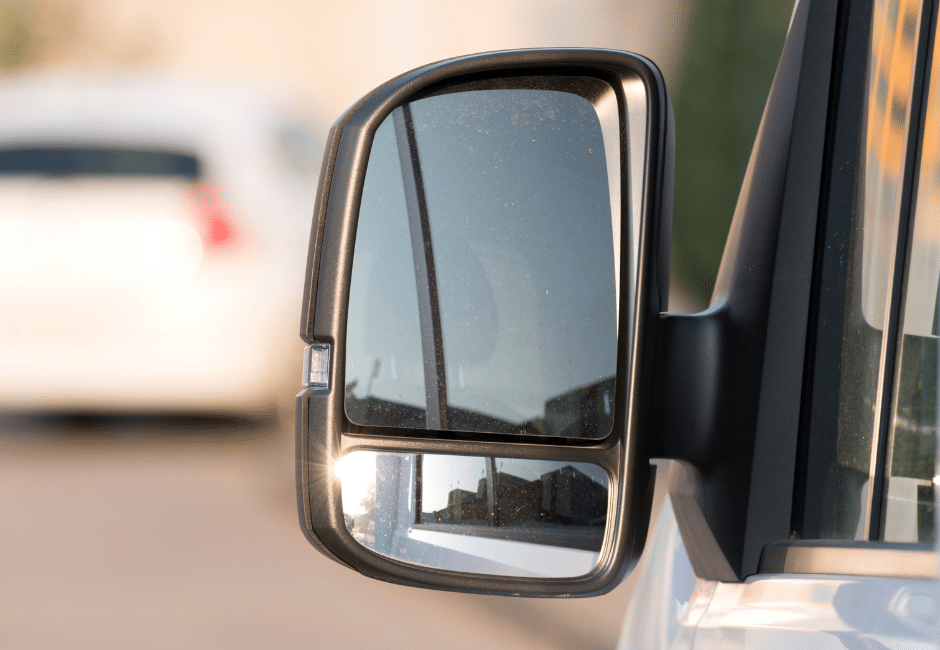 A truck mirror. 