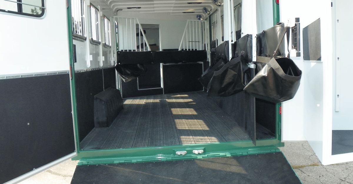 Rumber flooring in a Double D Trailer