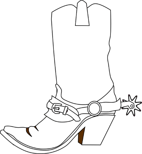 cowboy boots with spurs diagram 