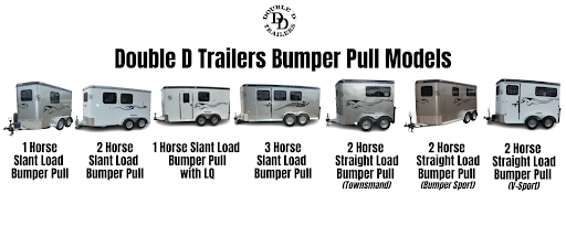 Types of Bumper Pull Horse Trailers available from Double D Trailers. 