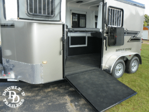 Side ramp on a Double D Trailer.