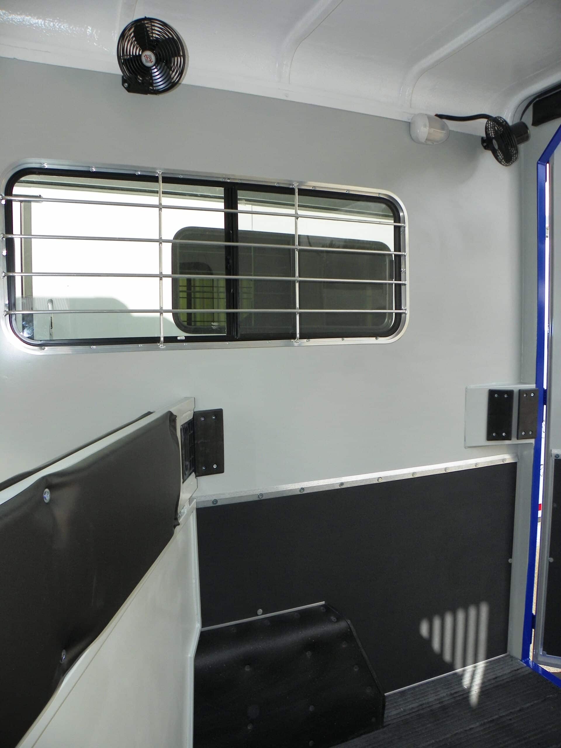 Double D Trailers' horse area window 