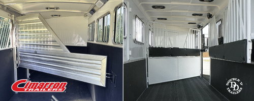 Cimarron Area Interior vs. Double D Trailers Horse Area Interior