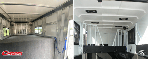 Cimarron’s fiberglass-reinforced roof compared to Double D’s SafeBump® composite design