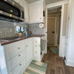 Custom living quarters horse trailer interior