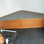 Storage bench in 2 horse bumper pull horse trailer