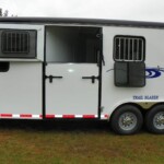 Side ramp entry on Double D Trailers 2-horse gooseneck trailer