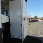 SafeTack tack compartment closed on Double D 2-horse gooseneck trailer