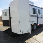 SafeTack rear tack compartment on Double D 2-horse gooseneck trailer