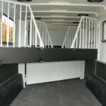 3 horse slant load bumper pull trailer horse area